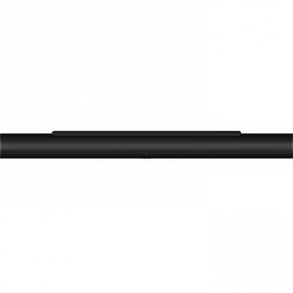 En svart soundbar med stilren design, Sonos Arc Ultra 9.1.4 med Dolby Atmos.