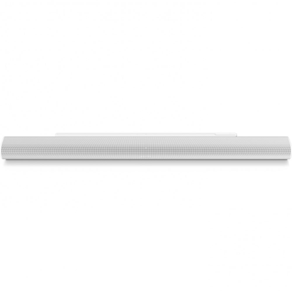 En vit Sonos Arc Ultra 9.1.4 soundbar med stilren design.