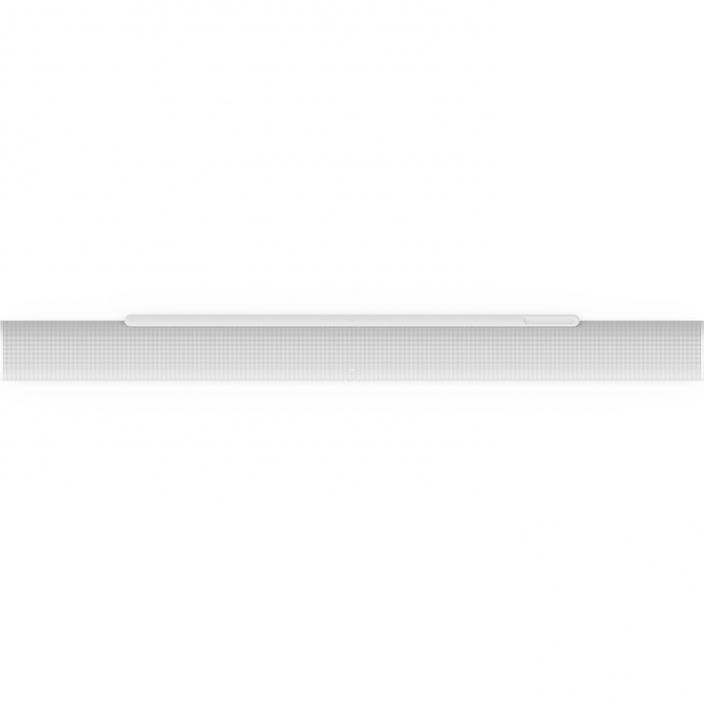 En vit Sonos Arc Ultra 9.1.4 soundbar med en elegant och avlång design.