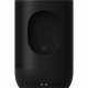 Sonos Move 2 bärbar högtalare med Bluetooth och Wi-Fi, svart Bärbar svart högtalare med Bluetooth och Wi-Fi, slät design med knappar.