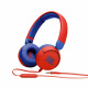 JBL JR310 trådade hörlurar för barn, röd/blå