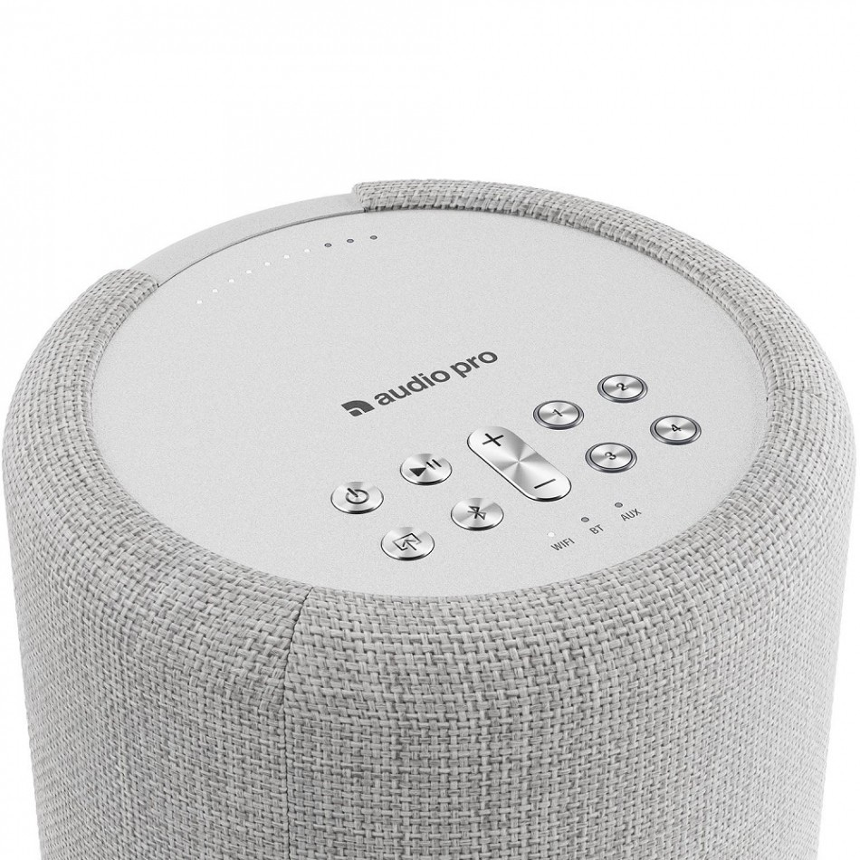 Audio Pro A10 MKII W, kompakt multiroom-högtalare med WiFi, ljusgrå styck