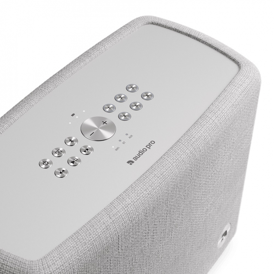 Audio Pro A15 W portabel Wifi-högtalare, ljusgrå