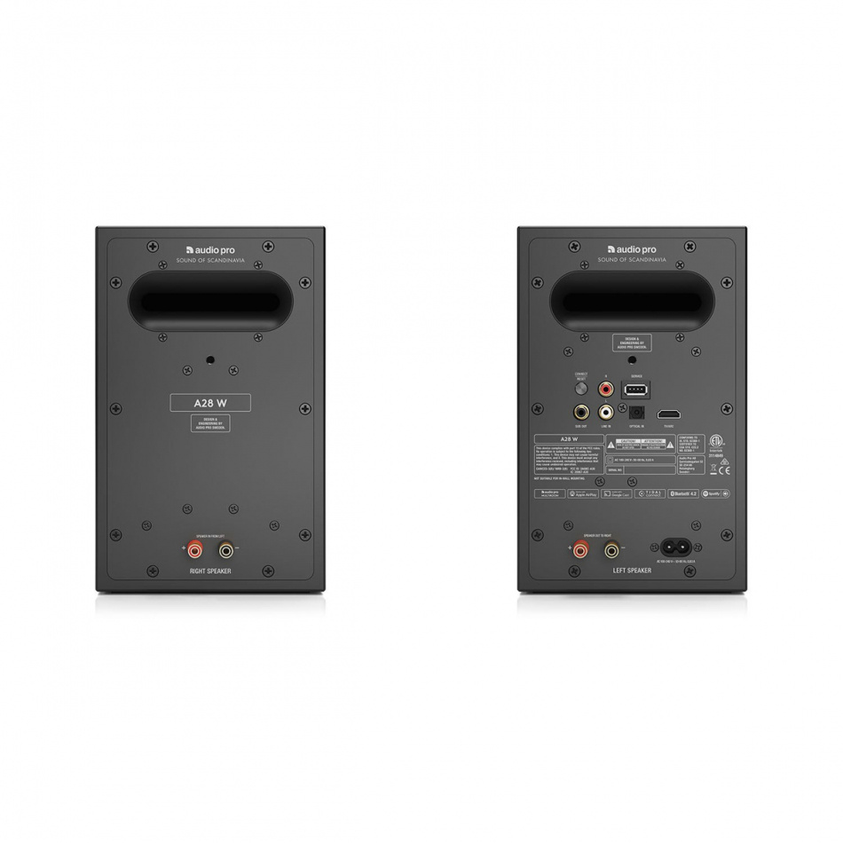 Audio Pro A28 W aktiva stativhögtalare med Wi-FI, svart