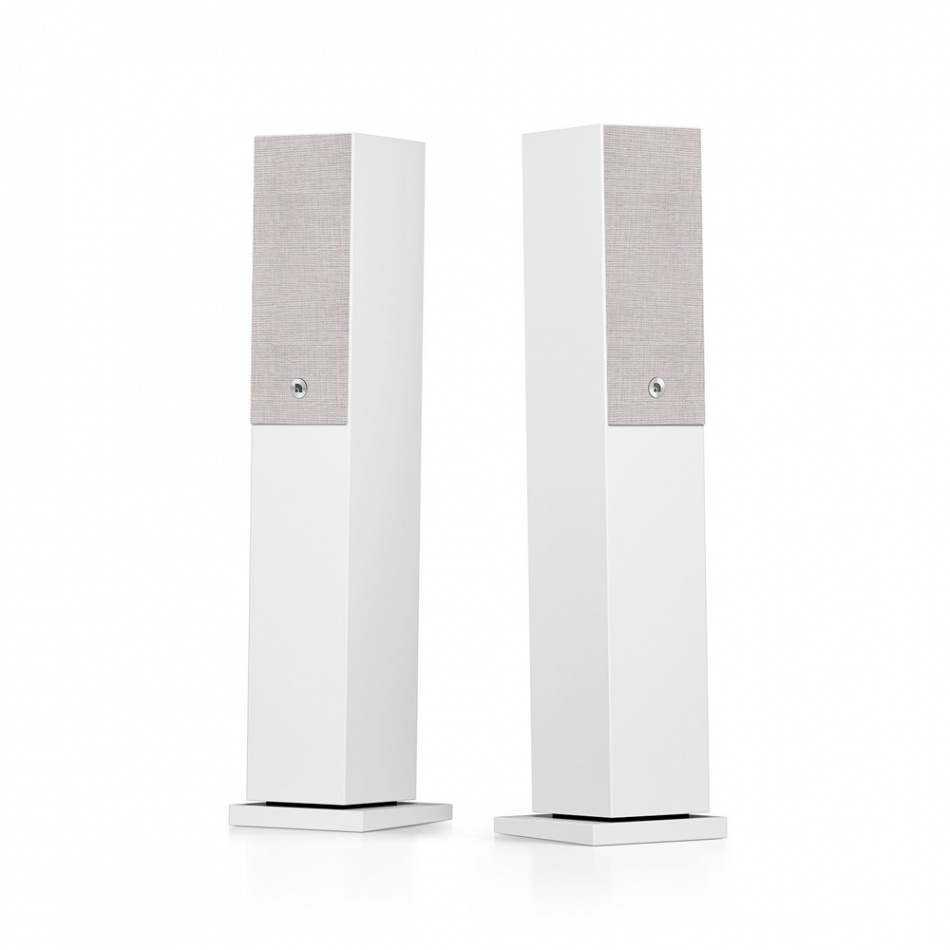 Audio Pro A38 W aktiva golvhögtalare med Wi-Fi, vit