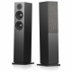 Audio Pro A48 aktiva golvhögtalare med Wi-Fi, svart par Aktiva golvhögtalare i svart med två element och tygfront.