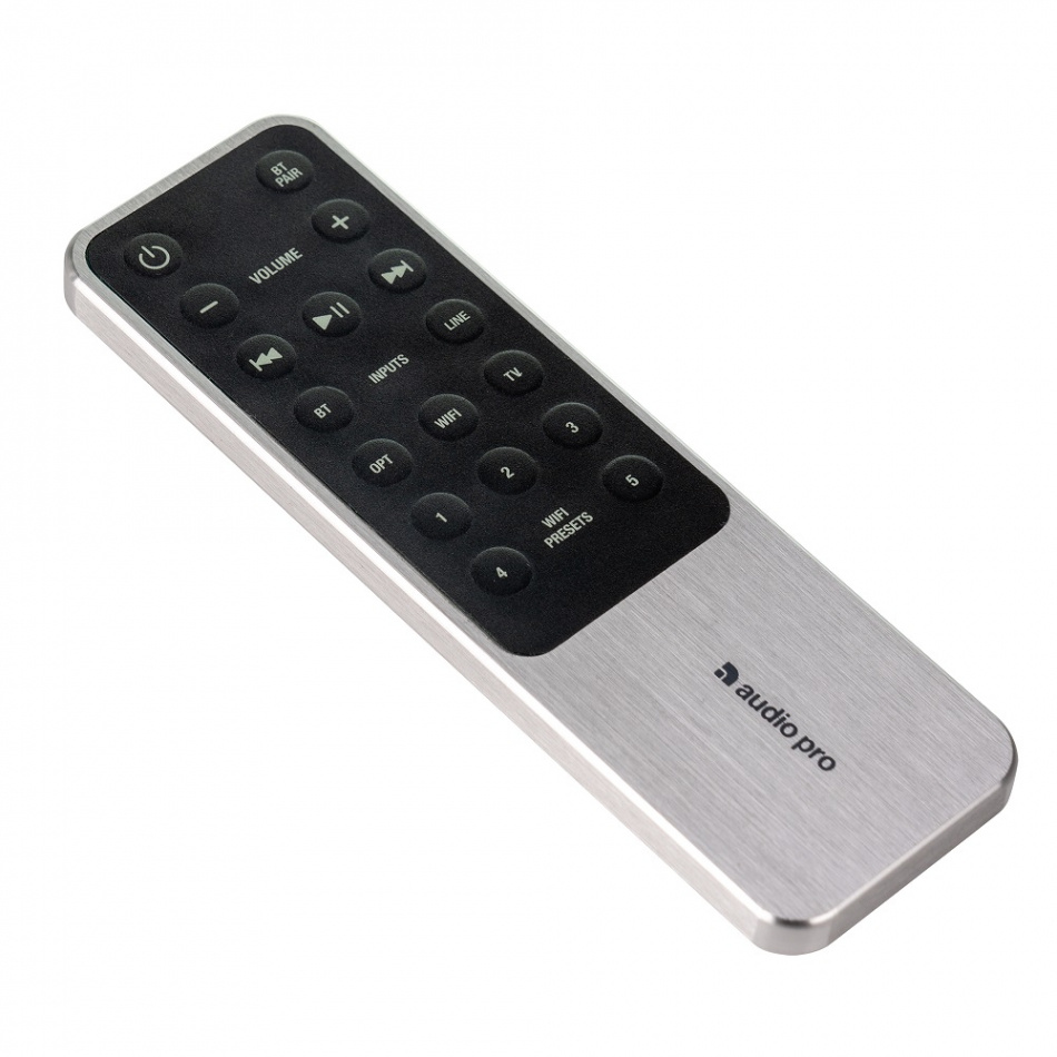 Fjärrkontroll för Audio Pro A48 aktiva högtalare.