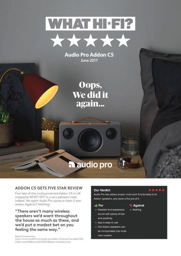 Audio Pro Addon C5 aktiv Wifi-högtalare