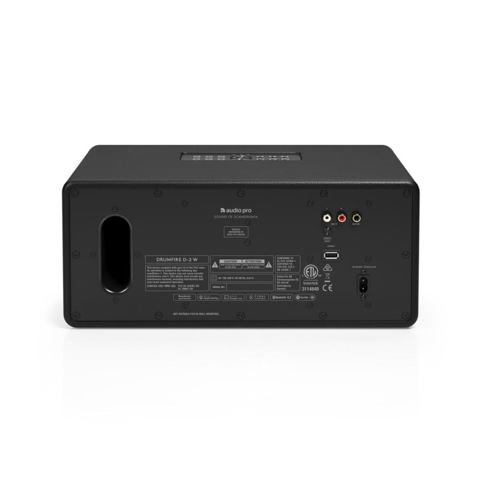 Audio Pro Drumfire D-2 W högtalare med Chromecast & AirPlay 2, svart