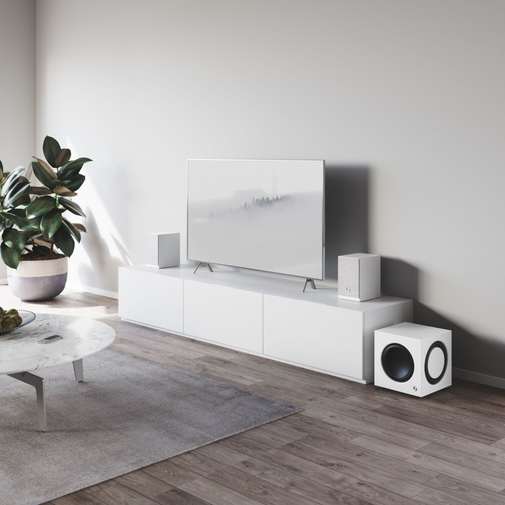 Audio Pro SW10, aktiv subwoofer vit