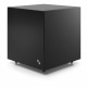 Audio Pro SW-5 aktiv subwoofer, svart Aktiv subwoofer i svart, fyrkantig design med glansig yta.