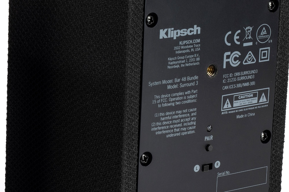 Klipsch Cinema 600 soundbar, med trådlös subwoofer och surroundhögtalare
