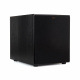 Klipsch R-120SW aktiv subwoofer, svart En svart aktiv subwoofer med en enkel, stilren design.