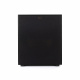 Klipsch R-120SW aktiv subwoofer, svart Svart aktiv subwoofer med enkel design och Klipsch-logotyp.