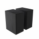 Klipsch R-60M stativhögtalare, svart Två svarta stativhögtalare med en enkel och modern design.