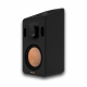 Klipsch Reference Cinema System 5.0.4, högtalarpaket Högtalare med en svart finish och en kopparfärgad bas.