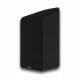 Klipsch Reference Cinema System 5.0.4, högtalarpaket En svart högtalare med en lutande topp för hemmaudio.