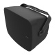 Klipsch RSM-525 utomhushögtalare, svart par Svarta utomhushögtalare med rundad design och monteringsfäste.