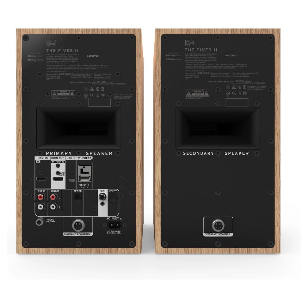Klipsch The Fives II aktiva streaminghögtalare med HDMI & Dolby Atmos, ek par