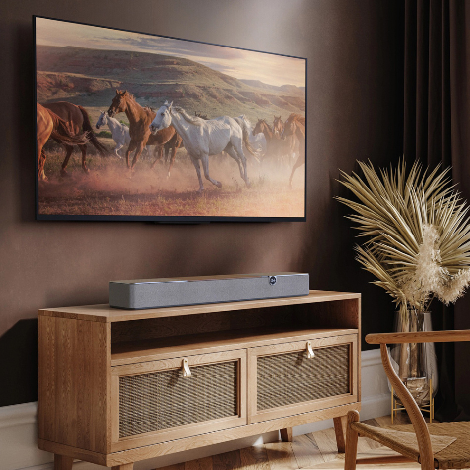 Klipsch Flexus Core 100W soundbar med virtuell Dolby Atmos, valnöt