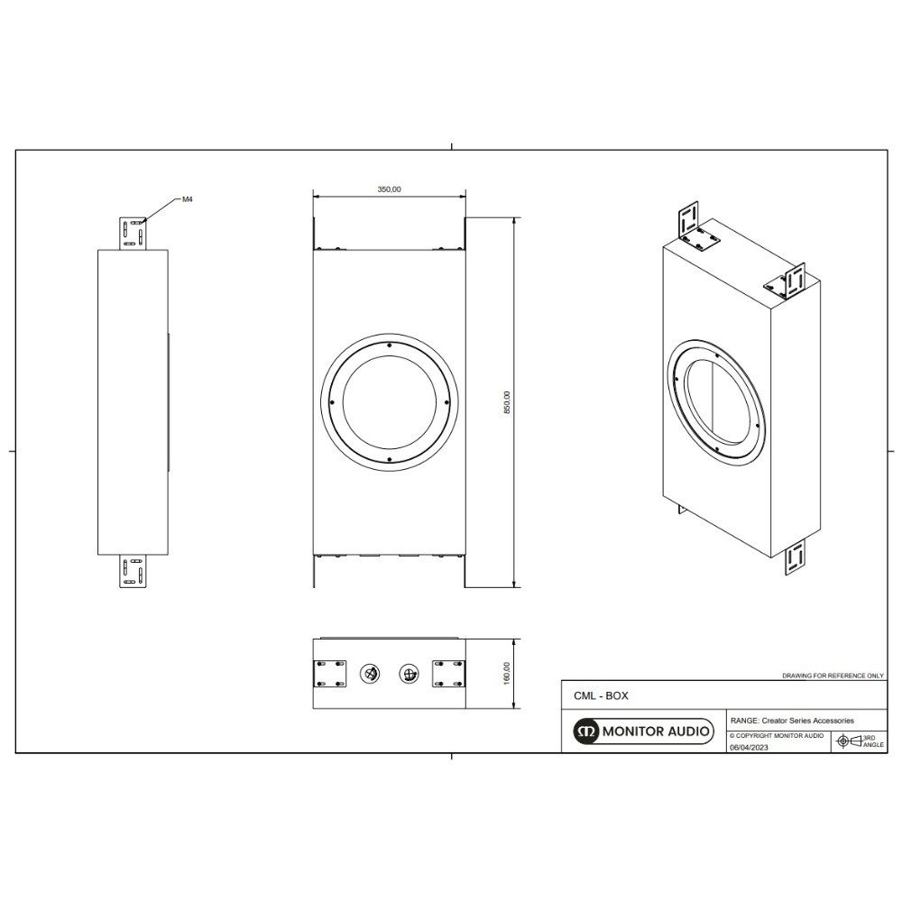 Monitor Audio CML-BOX backbox för inbyggnadshögtalare, styck
