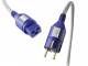 Isotek EVO3 Sequel jordad nätkabel med C19-kontakt, 2 meter En 2 meter lång jordad nätkabel med C19-kontakt, blå och grå design.