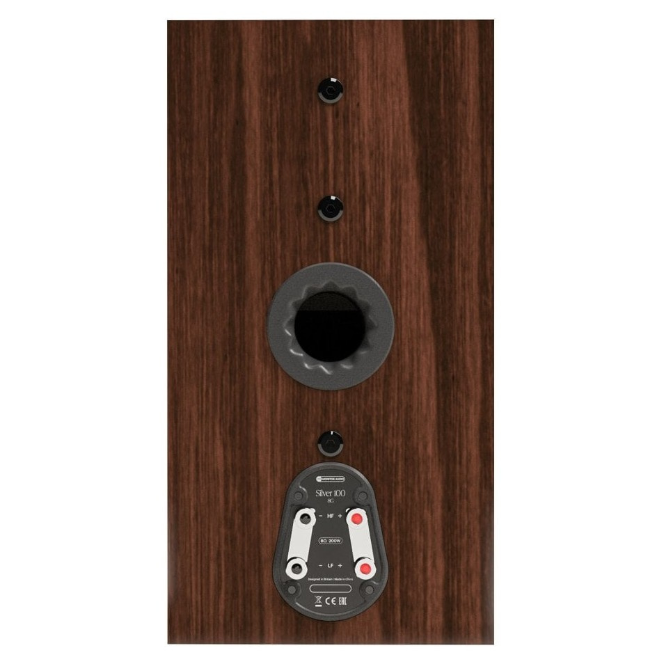 Monitor Audio Silver 100 8G stativhögtalare, valnöt par