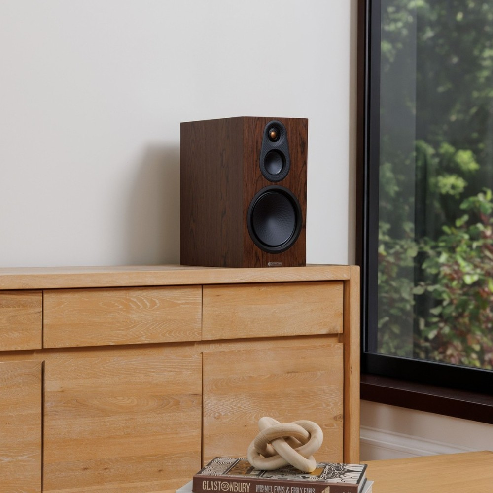 Monitor Audio Silver 100 8G stativhögtalare, valnöt par
