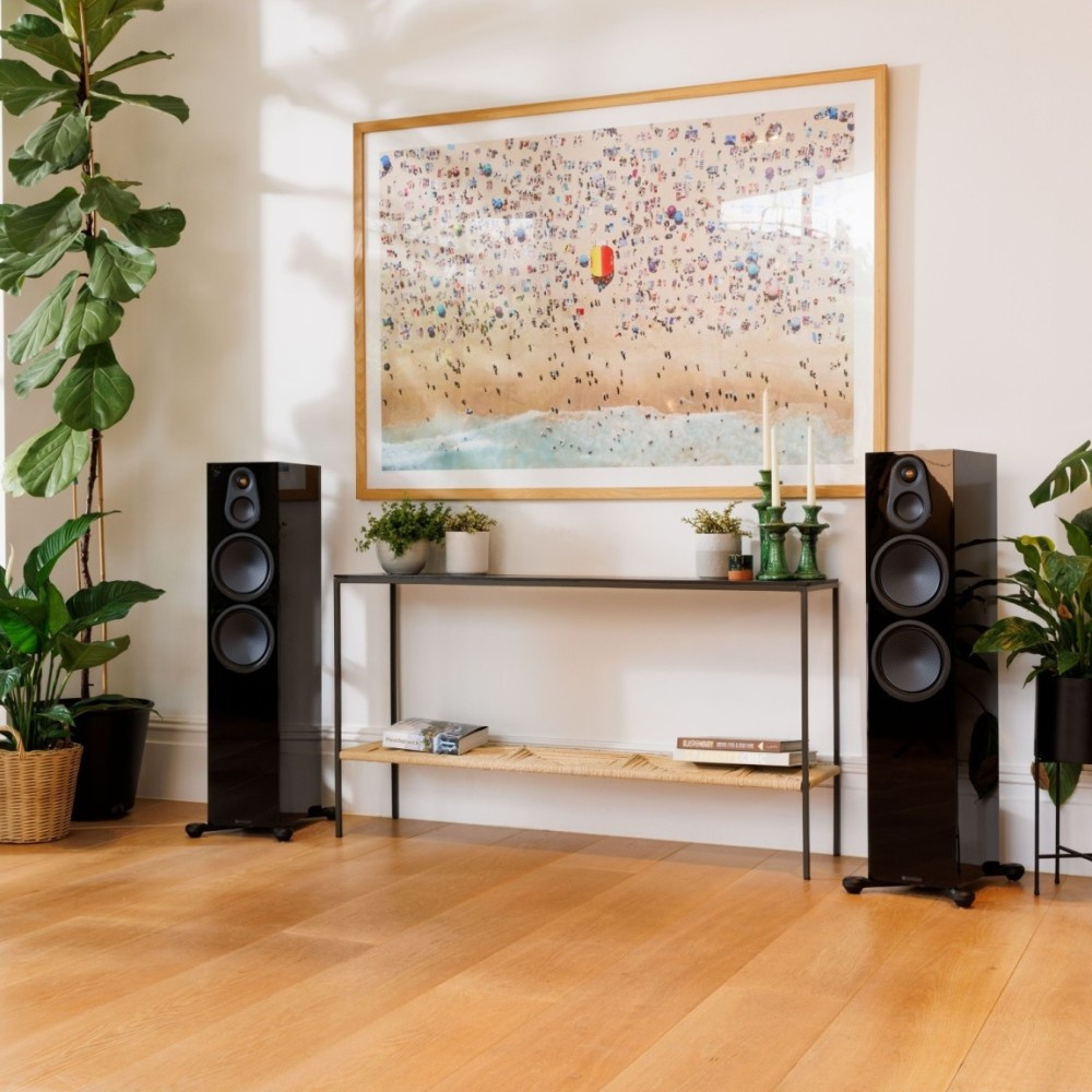 Monitor Audio Silver 500 8G golvhögtalare, svart par