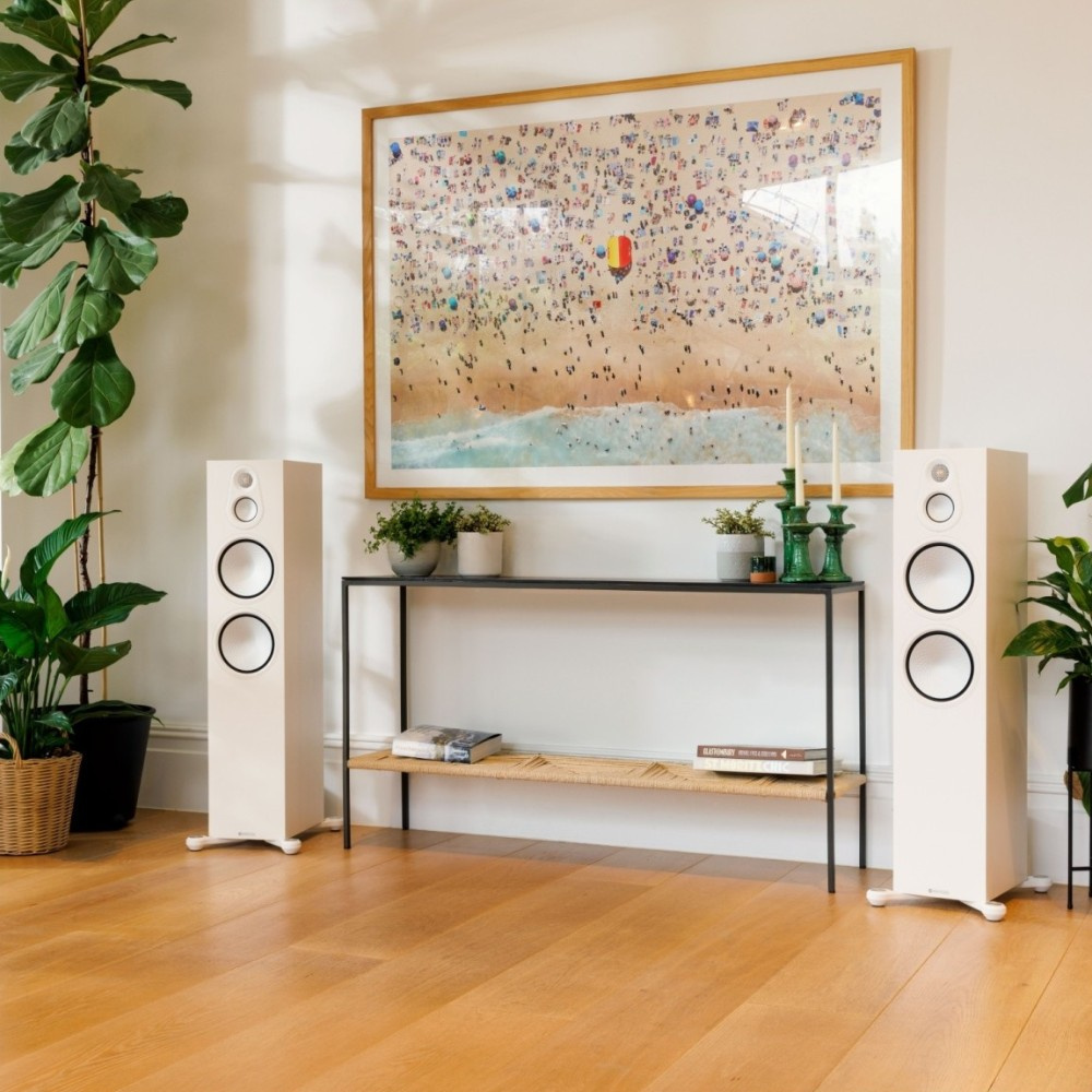 Monitor Audio Silver 500 8G golvhögtalare, vitt par