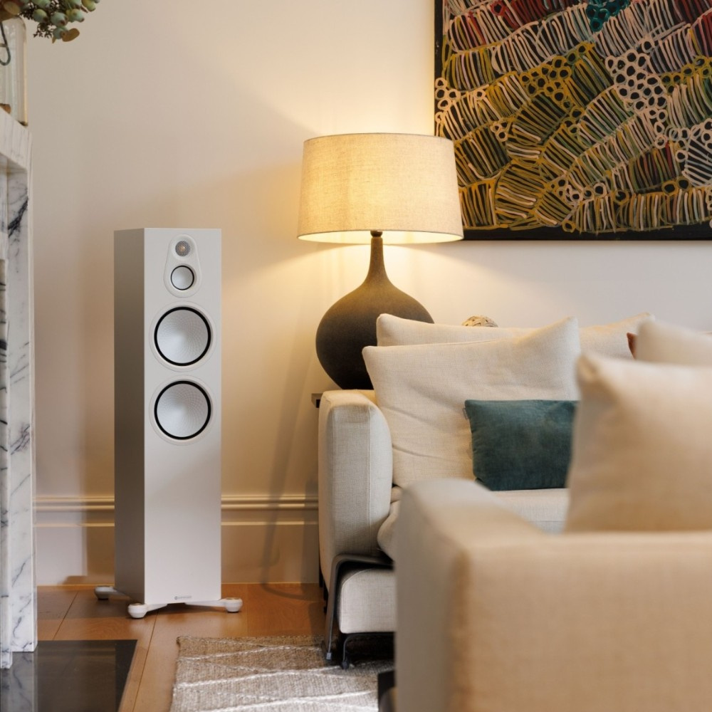Monitor Audio Silver 500 8G golvhögtalare, vitt par