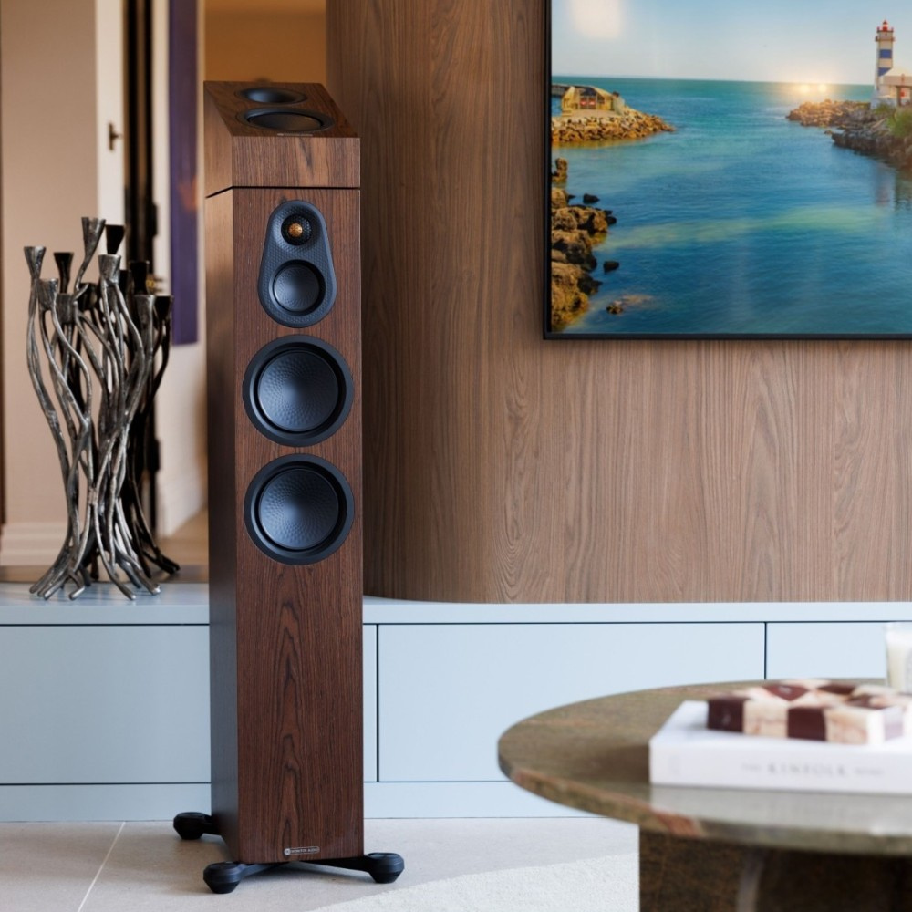 Monitor Audio Silver AMS 8G Atmos-högtalare, valnöt par
