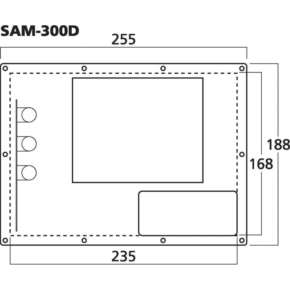 Monacor SAM-300D inbyggnadsförstärkare för subwoofer