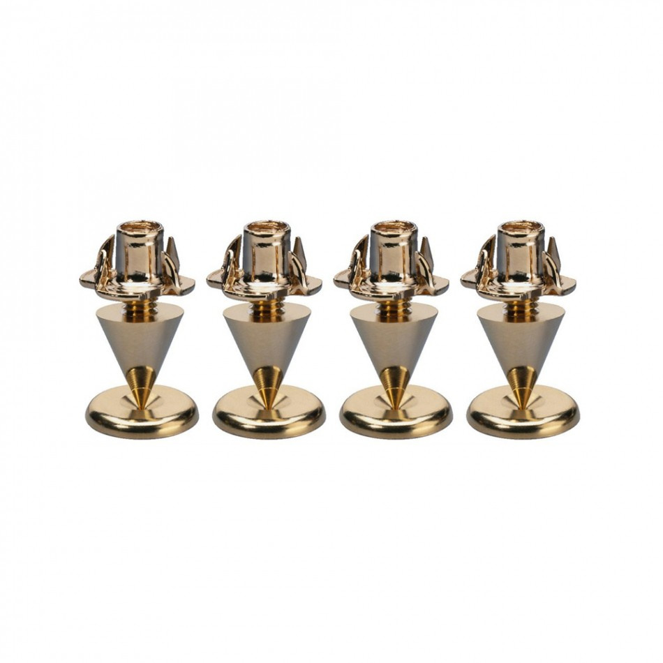 Monacor SPS10-Gold högtalarspikes i metall, 4-pack
