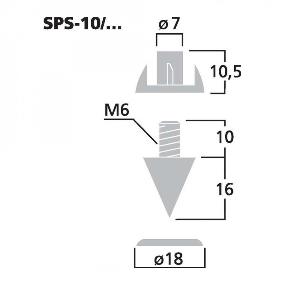 Monacor SPS10-Gold högtalarspikes i metall, 4-pack