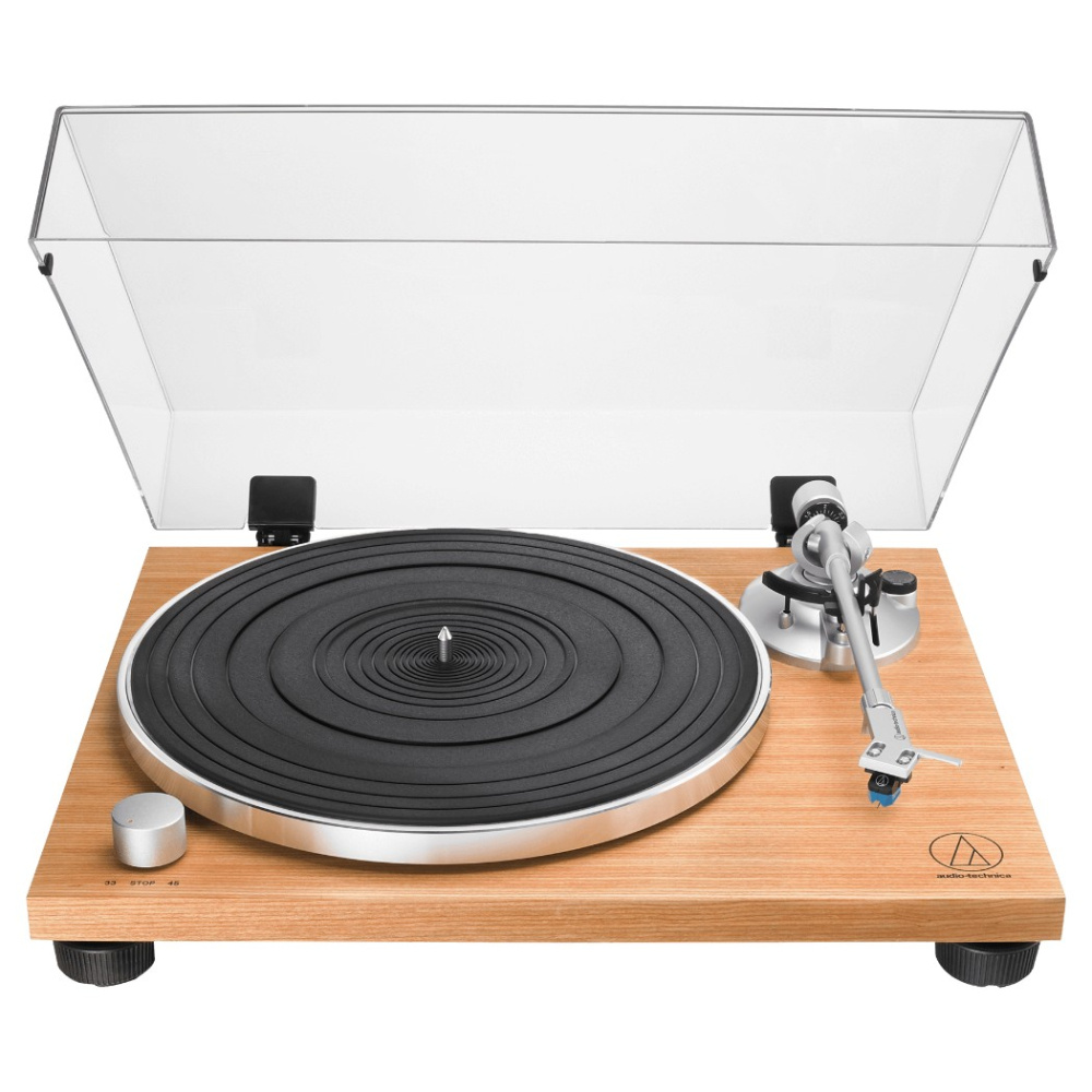 Audio Technica AT-LPW30TK skivspelare med AT-VM95C-pickup, teak