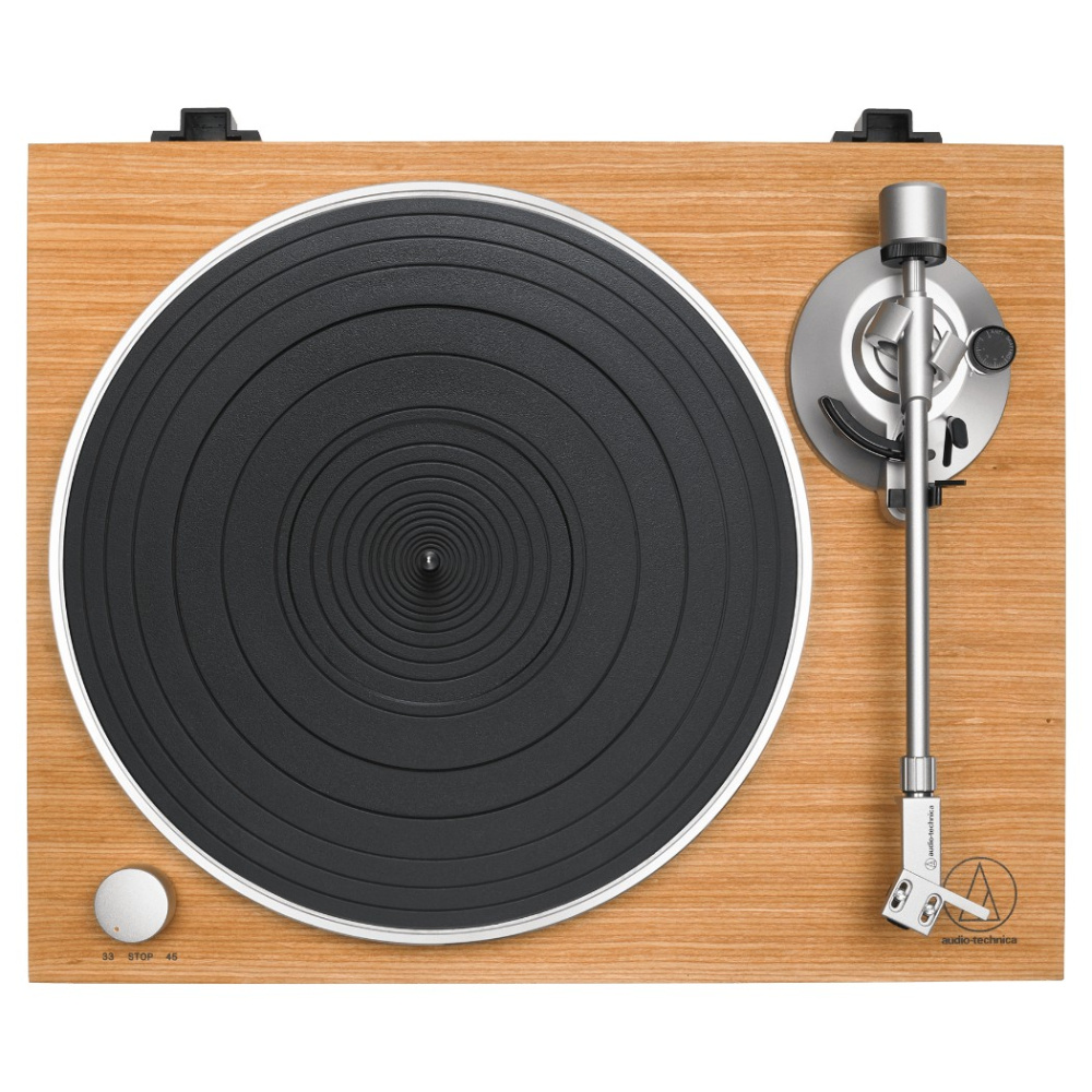 Audio Technica AT-LPW30TK skivspelare med AT-VM95C-pickup, teak