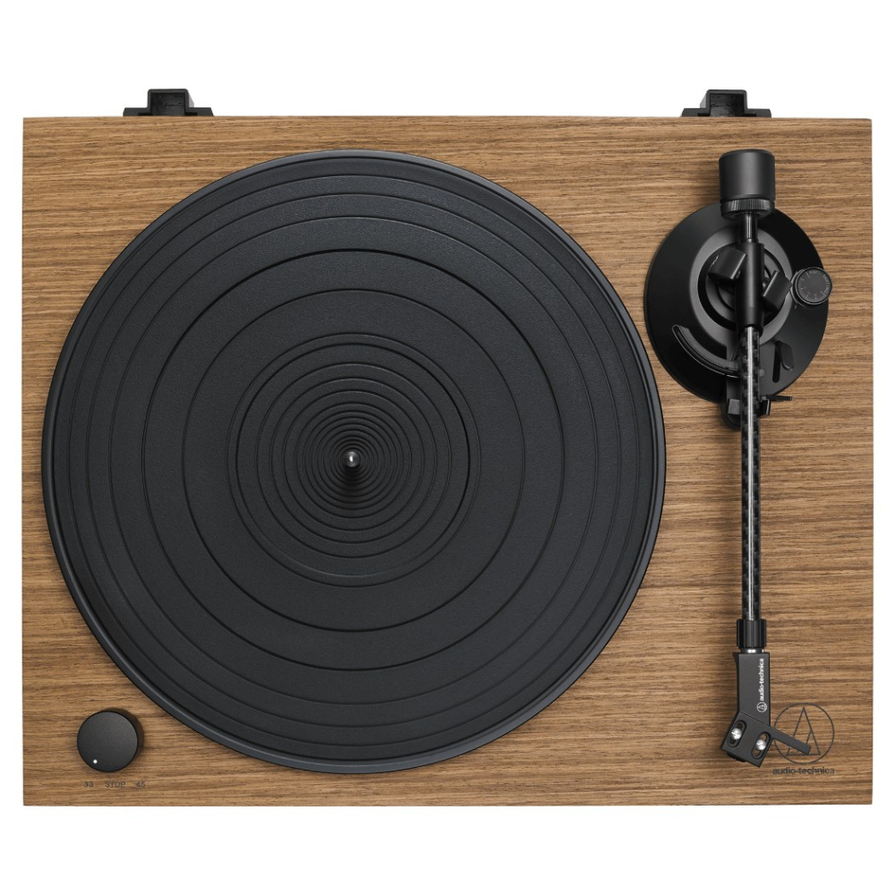 Audio-Technica AT-LPW40WN skivspelare med AT-VM95E-pickup, valnöt