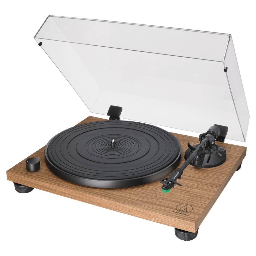 Audio-Technica AT-LPW40WN skivspelare med AT-VM95E-pickup, valnöt