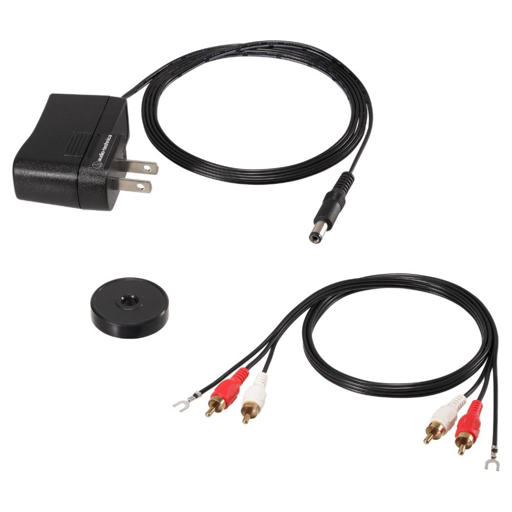Audio-Technica AT-LPW50PB skivspelare med AT-VM95E-pickup, svart