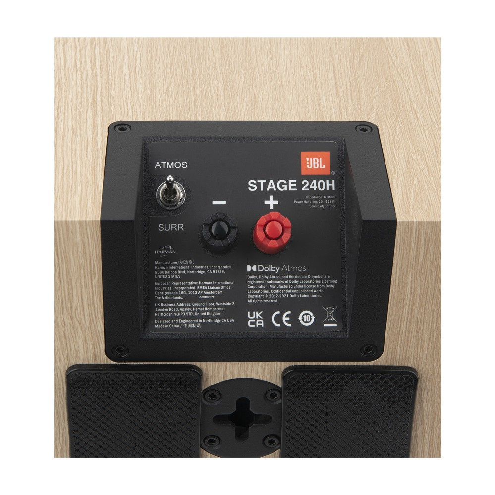 JBL Stage 240H Atmos-högtalare, vitt par