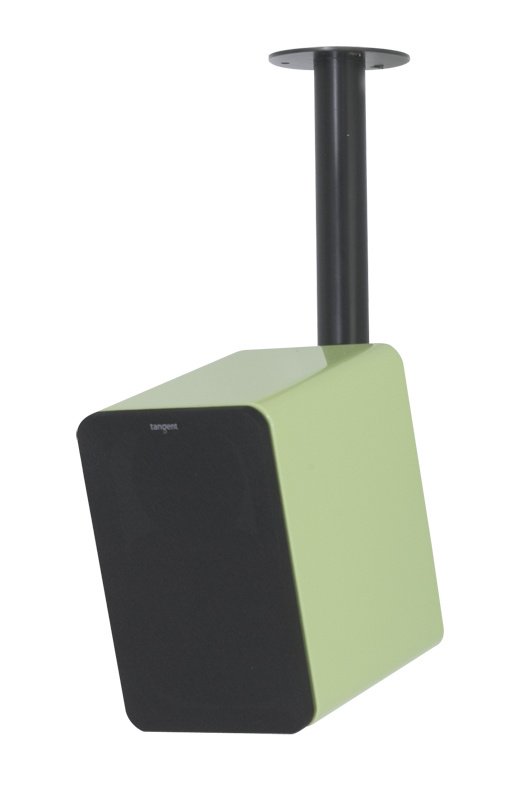 Takfäste för högtalare, fyrkantig form, grön och svart design.