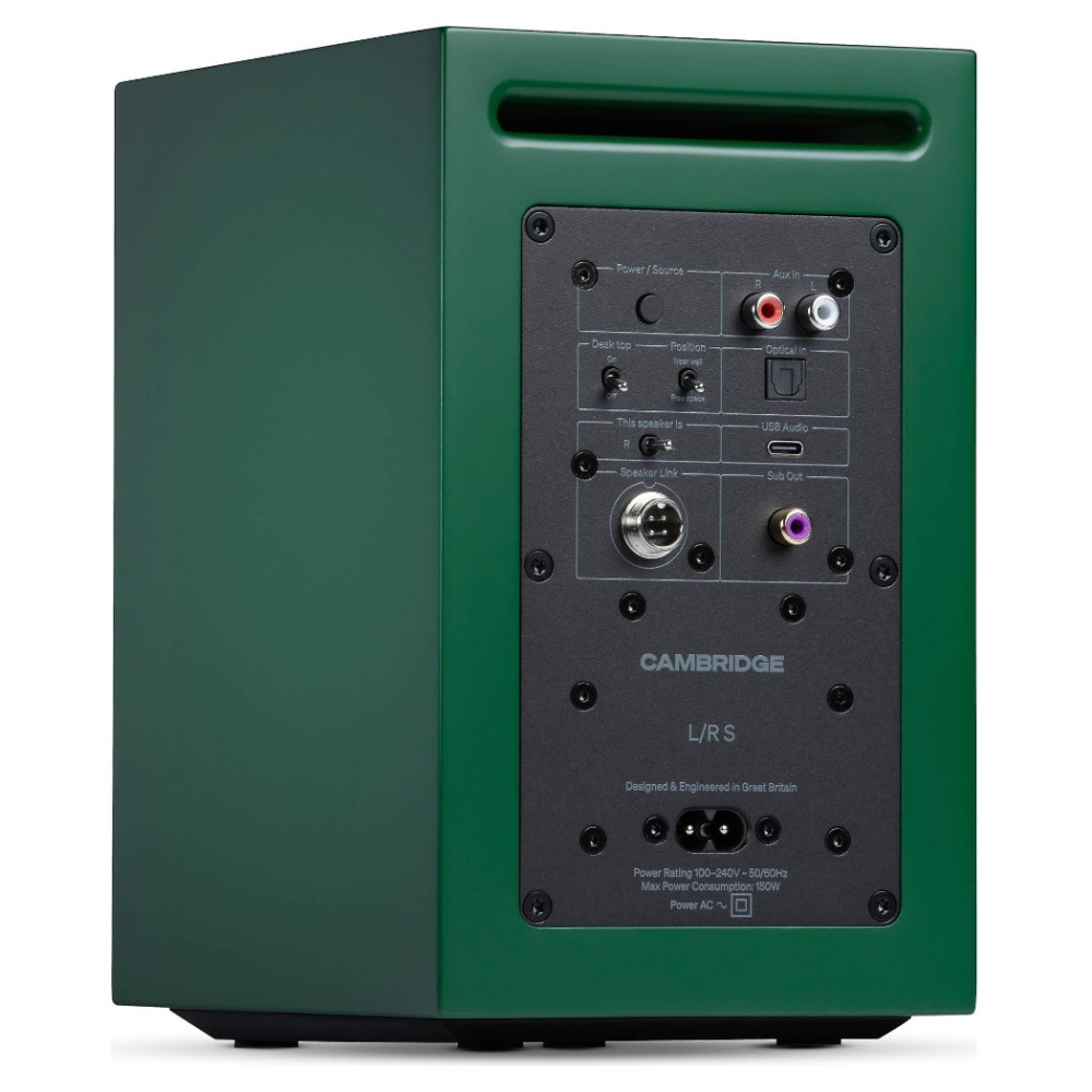 Cambridge Audio L/R S kompakta aktiva stereohögtalare, grönt par