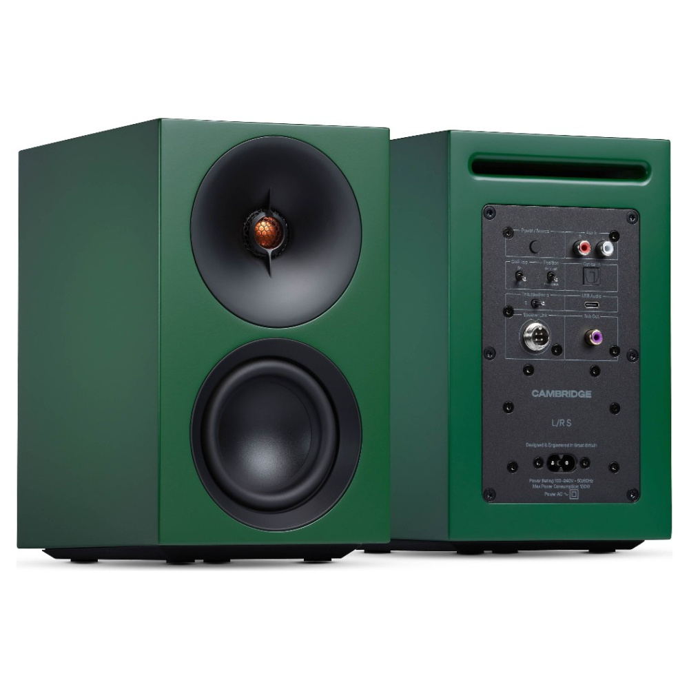 Cambridge Audio L/R S kompakta aktiva stereohögtalare, grönt par
