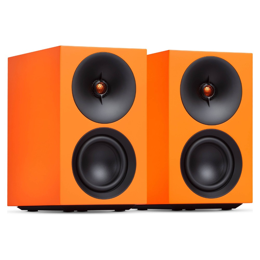 Cambridge Audio L/R S kompakta aktiva stereohögtalare, orange par