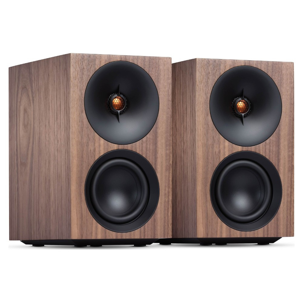 Cambridge Audio L/R S kompakta aktiva stereohögtalare, valnöt par