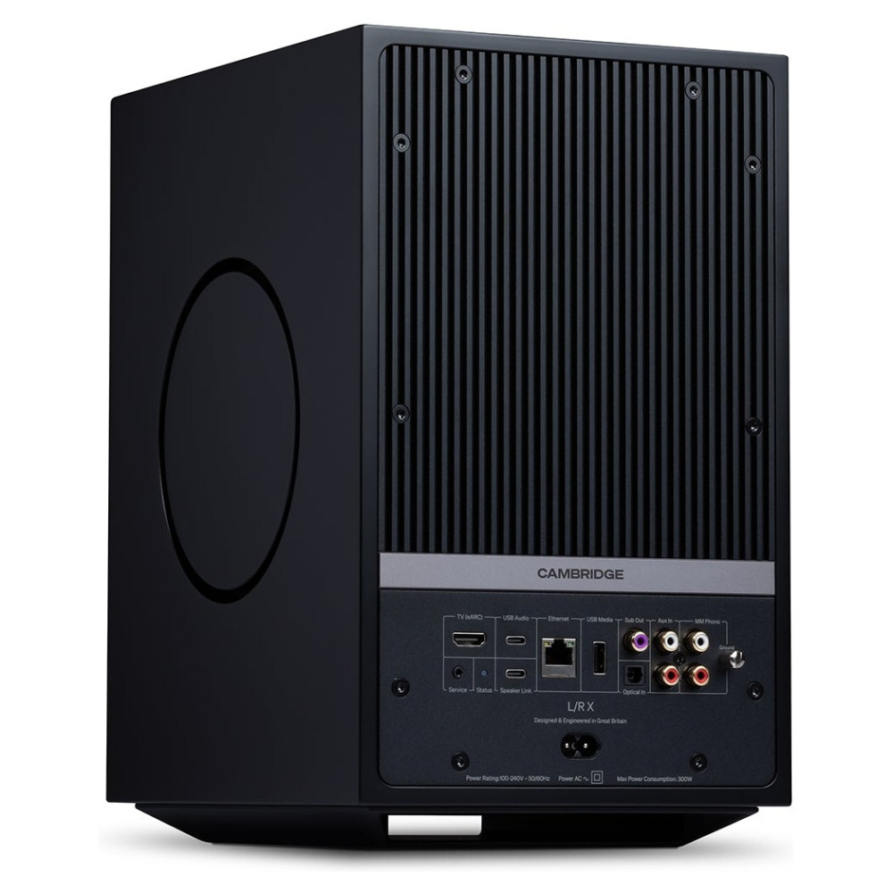 Cambridge Audio L/R X aktiva stereohögtalare med nätverk, svart par