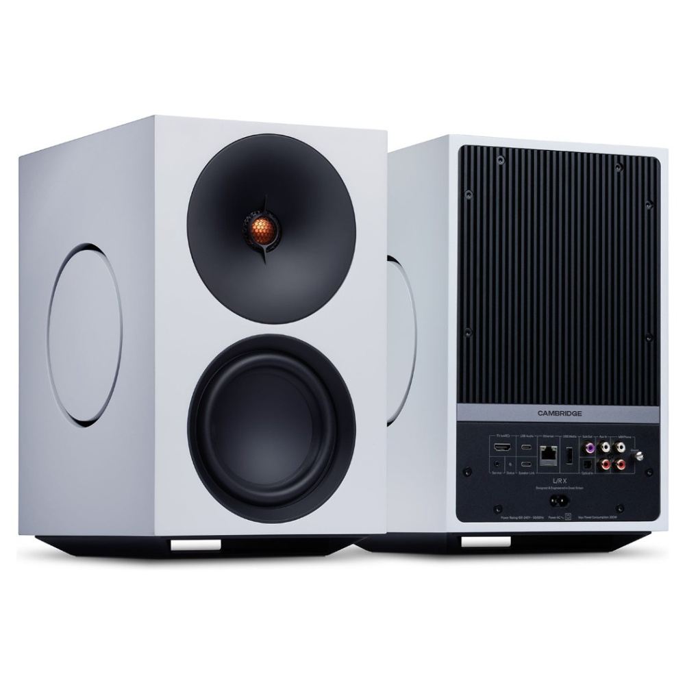 Cambridge Audio L/R X aktiva stereohögtalare med nätverk, vitt par