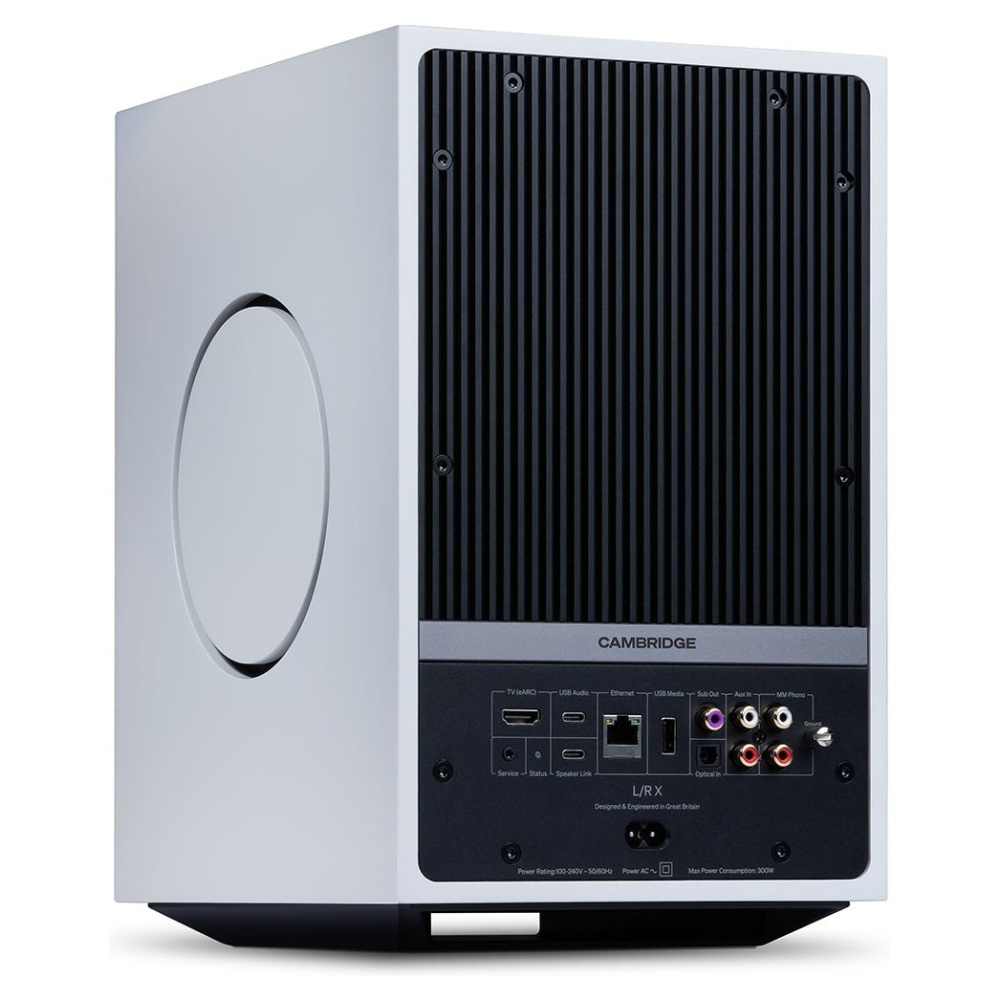 Cambridge Audio L/R X aktiva stereohögtalare med nätverk, vitt par