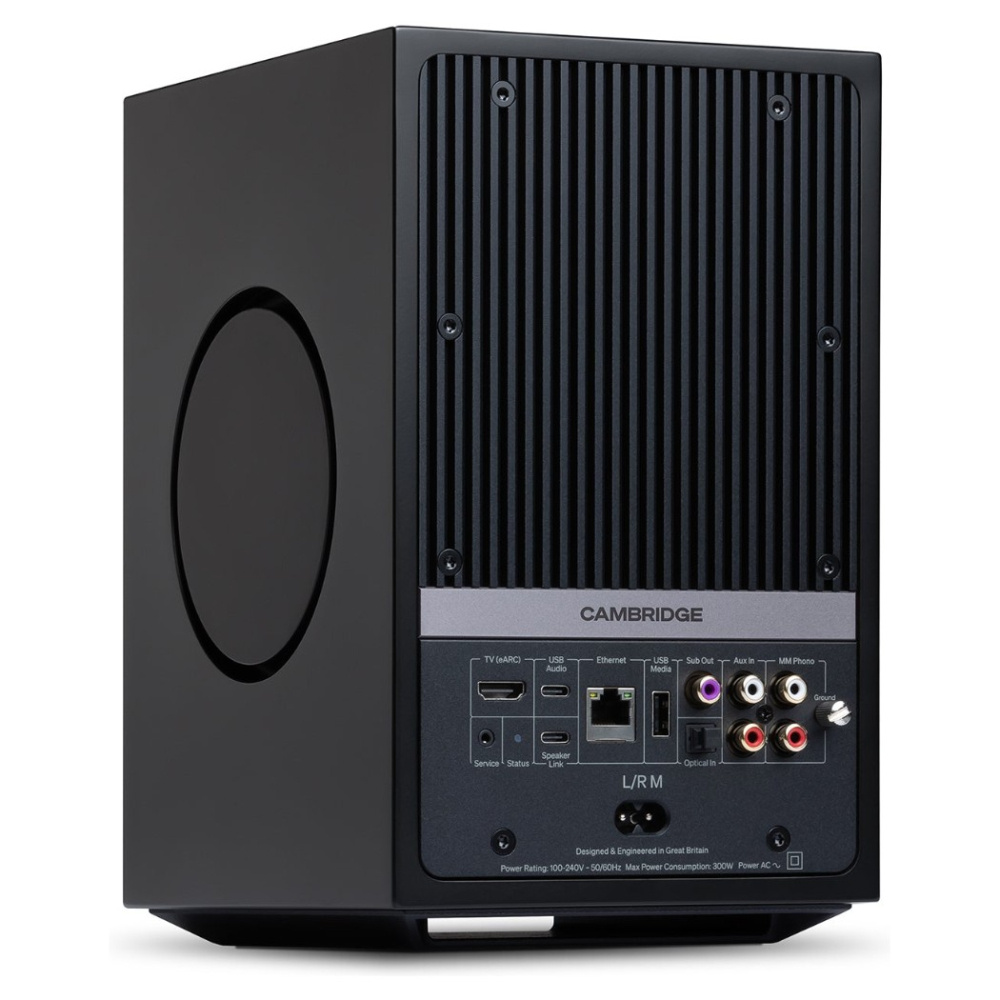 Cambridge Audio L/R M aktiva stereohögtalare med nätverk, svart par